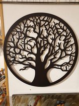 Wanddecoratie - Muurdecoratie - Metaal - Boom Metalen levensboom bruin