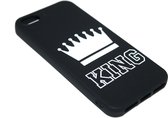 King hoesje siliconen zwart Geschikt voor iPhone 5/ 5S/ SE
