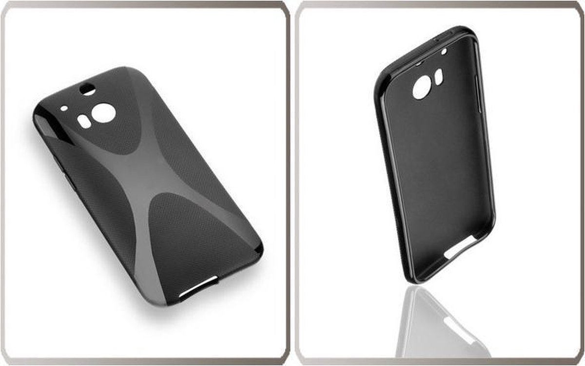 MP Case TPU Siliconen Case Cover Voor HTC One M8 X Design Zwart