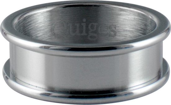 Quiges Stapelring Ring - Basisring  - Dames - RVS zilverkleurig - Maat 19.5 - Hoogte 6mm