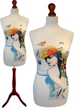 Fashion paspop met donker bruine sparkling driepoot 36/38