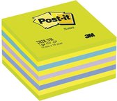 Post-it® Notes, Kubus, Neon Blauw/Groen, 76 x 76 mm, 450 Blaadjes/Kubus