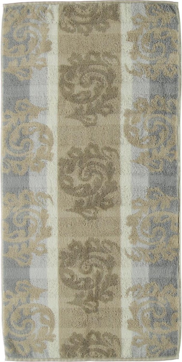 CAWÖ Noblesse Cashmere Jacquard Badhanddoek - Zand - 80x150