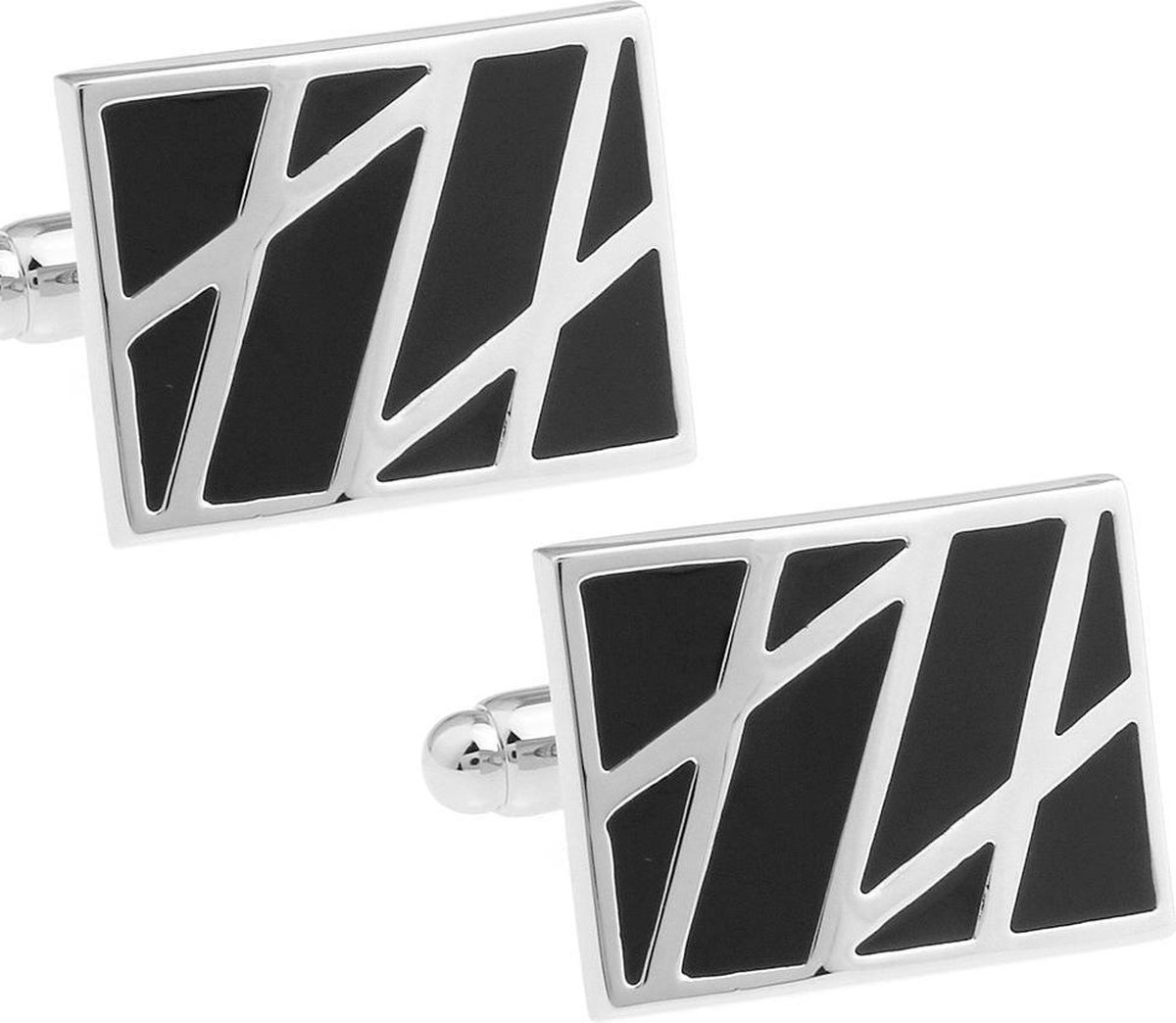 Amanto Manchetknopen Arton - 316L Staal - Rechthoek - 15x19mm
