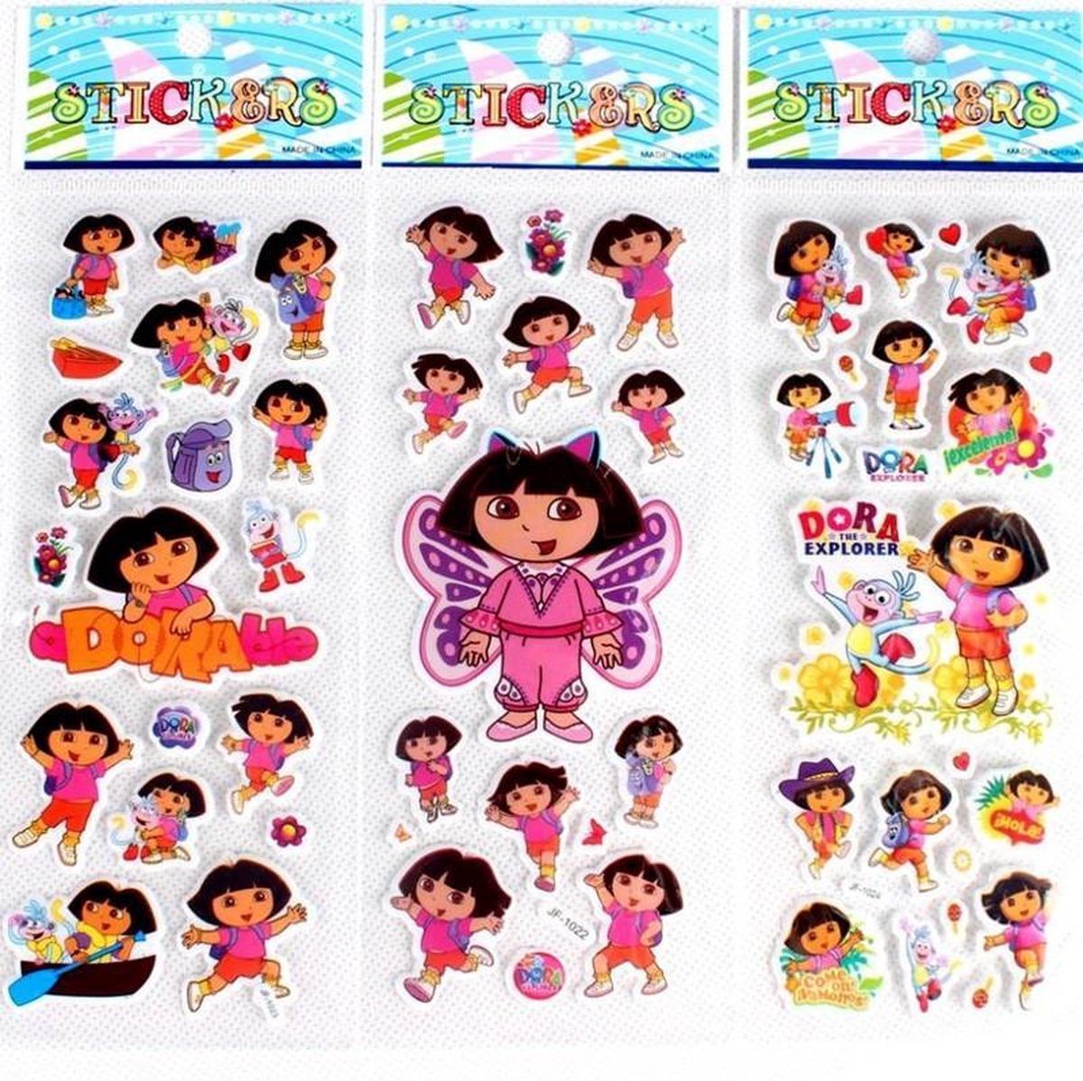 Dora Stickervel 2 Stickervellen totaal ca. 40 stickers