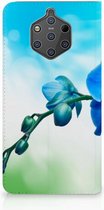Nokia 9 PureView Standcase Hoesje Design Orchidee Blauw
