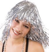 48 stuks: Pruik Metallic - zilver