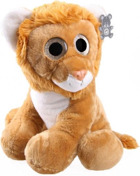 Geheugen Duplicaat Kerel Knuffel leeuw met glitter ogen 40 cm | bol.com