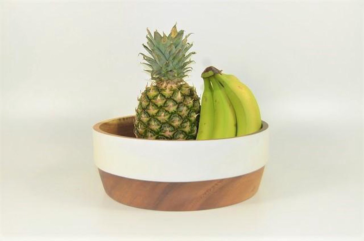 houten fruitschaal slaschaal 30 cm fairtrade uit de Filipijnen