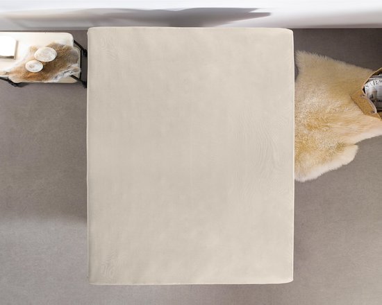 Dreamhouse Jersey Topper - Hoeslaken - 120/140x200/220 - Creme van Dreamhouse — afbeelding 5