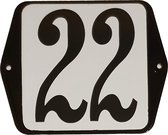 Emaille huisnummer oor - 22