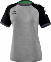 Erima Zenari 3.0 SS Shirt Dames  Sportshirt - Maat XL  - Vrouwen - grijs/zwart/wit