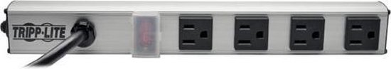 Extension d'alimentation Tripp Lite PS120406 1,83 m 4 sortie (s) CA Zwart, Grijs