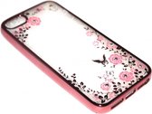 Glimmend bloemen hoesje Geschikt voor iPhone 5 / 5S / SE
