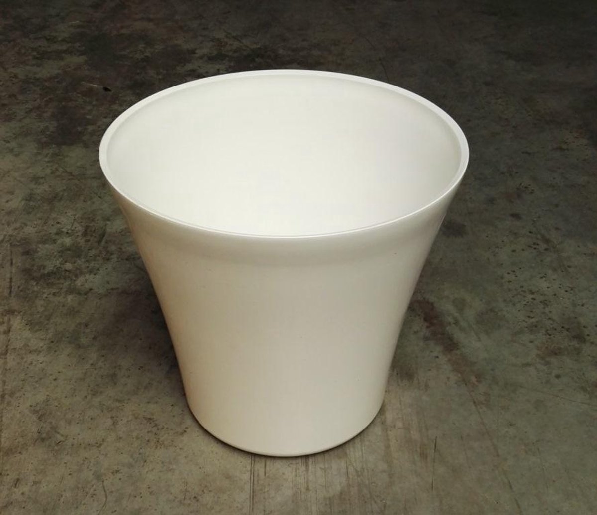 Bloempot Rond Laurea 22cm WIT Chapelu