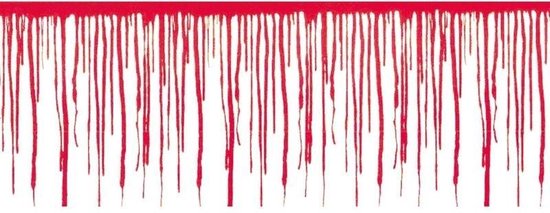 Halloween Wanddecoratie druipend bloed 610 x 30 cm Horror/Halloween versieringen