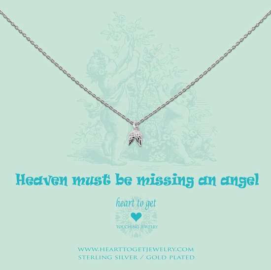 Heart to Get - Ketting met hanger - Zilver - Vleugels | bol.com