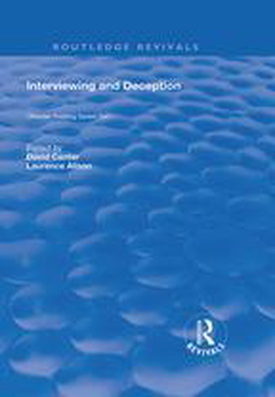 Routledge Revivals - Interviewing and Deception - cover