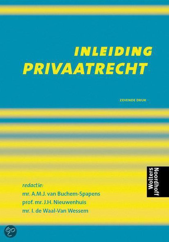 Cover van het boek 'Inleiding privaatrecht / druk 7'