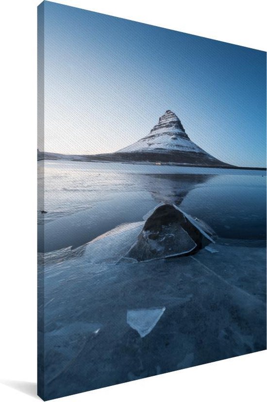 La montagne Kirkjufell à Snaefellsnes en Islande Toile 80x120 cm - Tirage photo sur toile (Décoration murale salon / chambre)