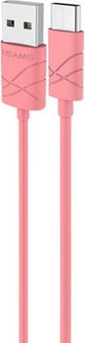 Usams U-Gee Standaard USB naar USB-C Kabel (100cm) - Roze