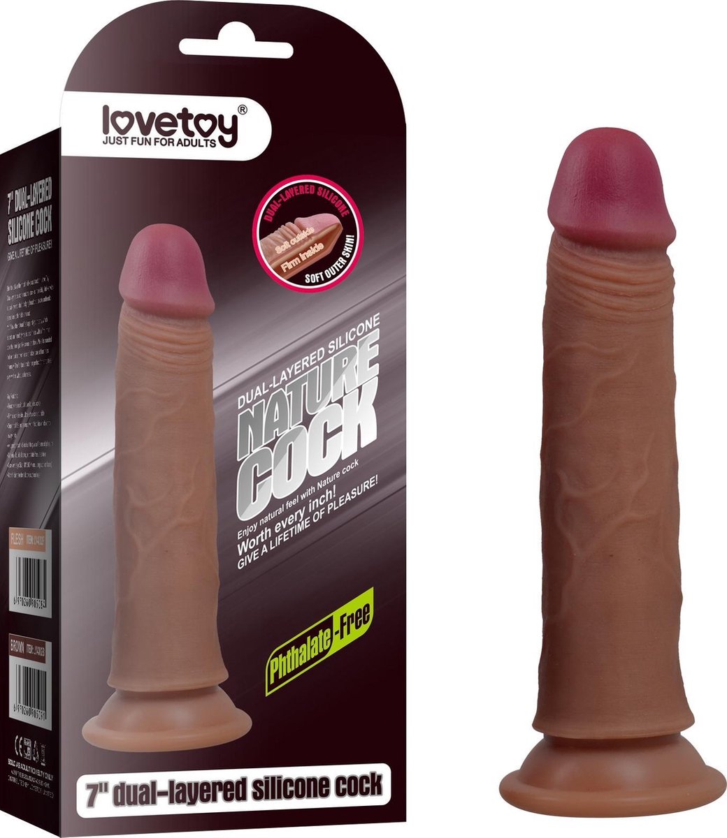 Goedkoopste DUAL SILICONE DILDO 7 ZEER REALISTICHE IN HET BRUIN