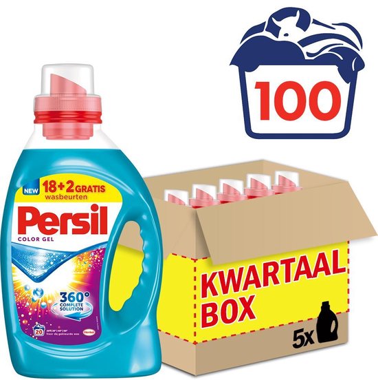 Persil Color Gel wasmiddel - 100 wasbeurten - Kwartaalbox