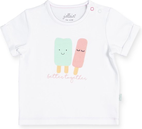 Jollein Meisjes Shirt - Happy Icecream - Maat 50/56