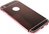 Spiegel hoesje aluminium rood Geschikt voor iPhone 6 (S) Plus