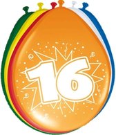 24x stuks Ballonnen versiering 16 jaar