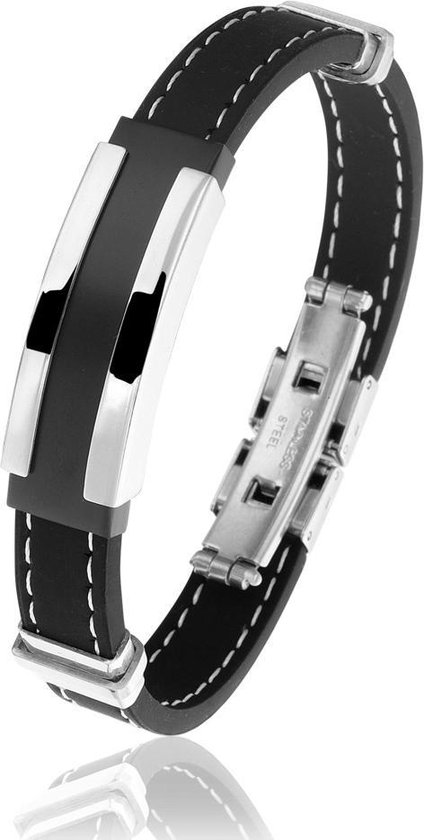 Bracelet Montebello Salvinia - Homme - Acier 316L - Silicone - 10 mm - 20 cm