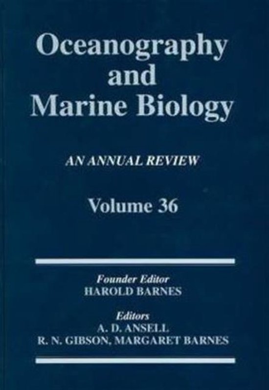 Oceanography And Marine Biology An Annual Review Oceanography And Marine Biology Bol