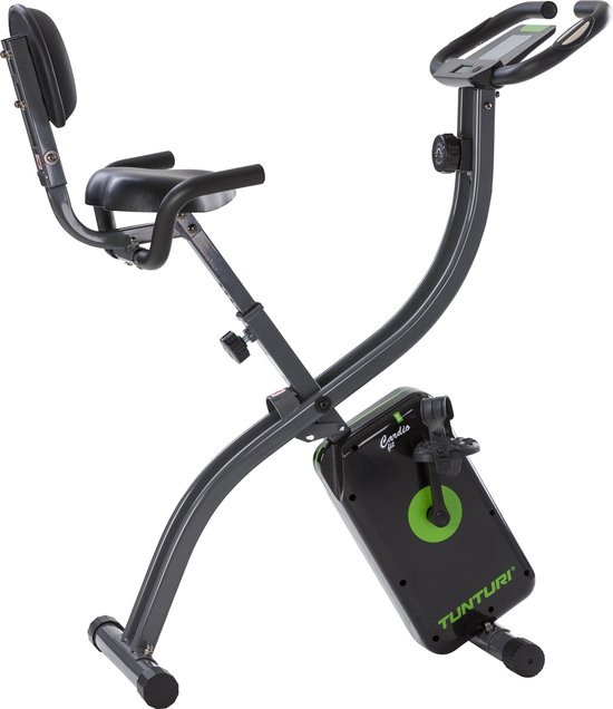 Opvouwbare Hometrainer - Tunturi Cardio Fit B25 X-Bike - Opklapbare hometrainer met rugleuning - Fitness Fiets