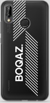 BOQAZ. Huawei P20 Lite hoesje - logo boqaz wit