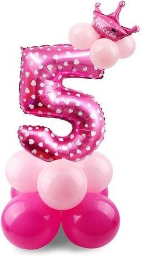 pijpleiding brand zoon 5 jaar ballonnen set | 5 jaar meisjes verjaardag | Baby verjaardag of  kinderfeestje |... | bol.com