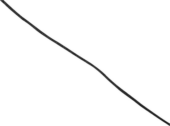 Los stuk zwart katoenen koord van 2 mm dik.