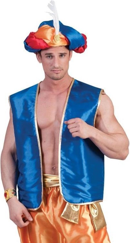 Blauw Arabisch vest voor volwassenen 48-50 (s/m)