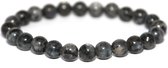 Milez - Kralen armband heren marble - antraciet - maat S/M