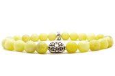 Beaddhism - Armband - Matt Lemon - Wired Flower - 8 mm - 22 cm