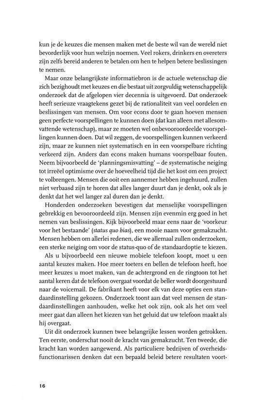Pagina met tekst over keuzes en menselijke voorspellingen.