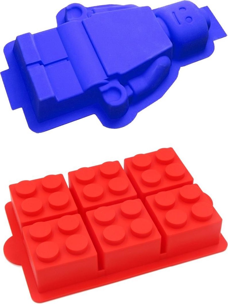 Adverteerder Ik heb een Engelse les verraden Multifunctionele Lego Bakvormen - Grote Minifiguur + Muffinvormen | bol.com