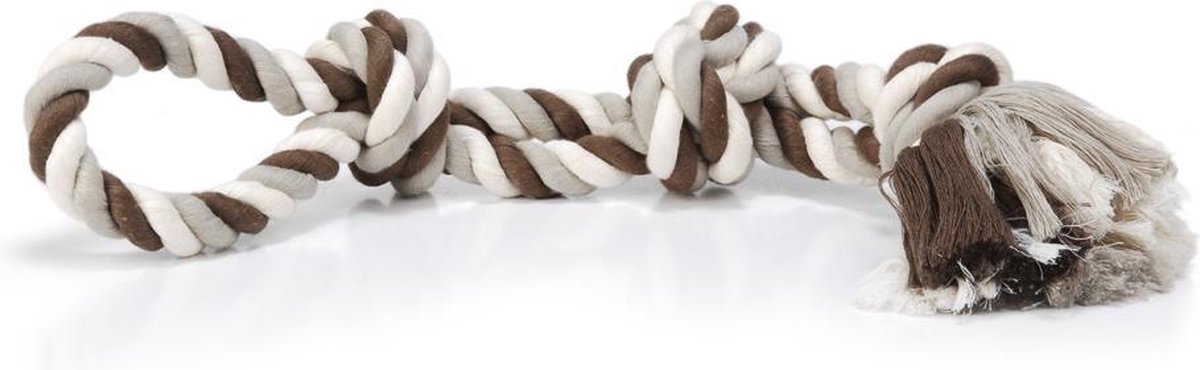 Beeztees - Flowtouw - 3 Knopen - Gekleurd - 600 gram - 62x9x9 cm