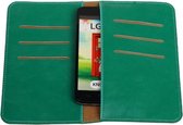 Groen Pull-up Medium Pu portemonnee wallet voor LG G2