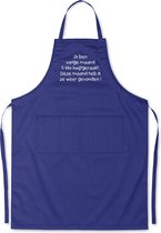 Mijncadeautje - Luxe schort - Ik ben 5 kilo kwijtgeraakt - blauw