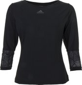 adidas London Line 3/4 Tee  Sportshirt performance - Maat L  - Vrouwen - zwart