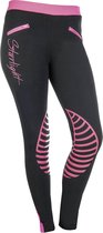 HKM Rijlegging Starlight Silicone knievlak zwart fuchsia 110/116