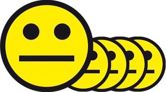 Magnetische smileys 2,5cm - Geel
