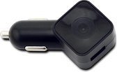 Muvit 12/24V duo USB head - 3.1 Amp - zwart - excl. USB kabel