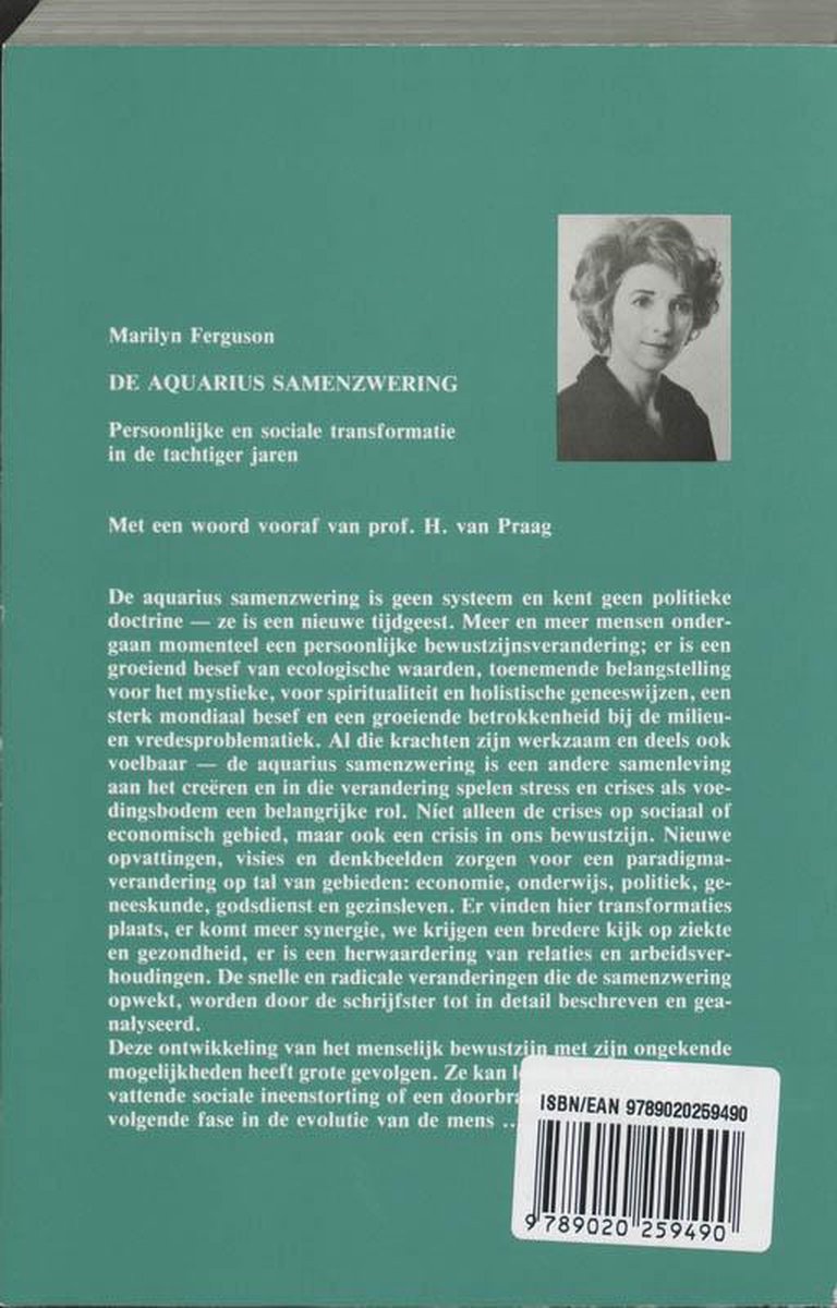 De Aquarius Samenzwering - back cover