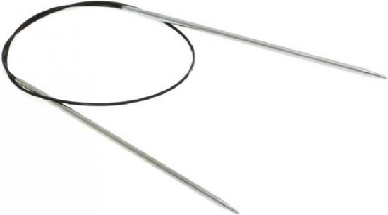 Prym 212130 rondbreinaalden MS 40 cm 3,50 mm zilverkleurig rondbreinaald, messing, 3,5 mm